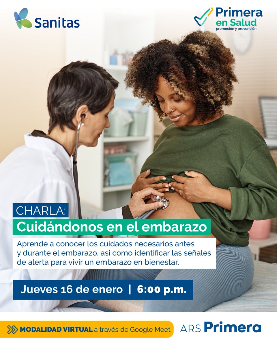 ¡Acompáñanos y descubre las señales de alerta para vivir un embarazo en bienestar!

🗓 Cuándo: jueves 16 de enero
⏰ Hora: 6:00 p. m.
📍 Modalidad: Virtual, link de acceso: meet.google.com/hmg-utbf-kff