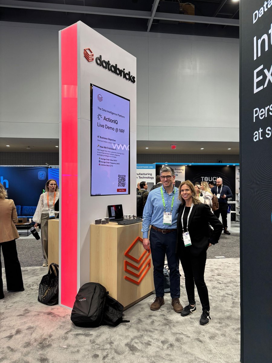 We had the best time joining the <a href="/databricks/">Databricks</a> team at <a href="/NRFnews/">National Retail Federation</a> Retail's Big Show this week ❤️

ICYMI in our live demo, we showed how ActionIQ helps brands increase LTV. See how we partner with Databricks to support leading retailers here 👉 hubs.li/Q032DwV70 #NRF2025