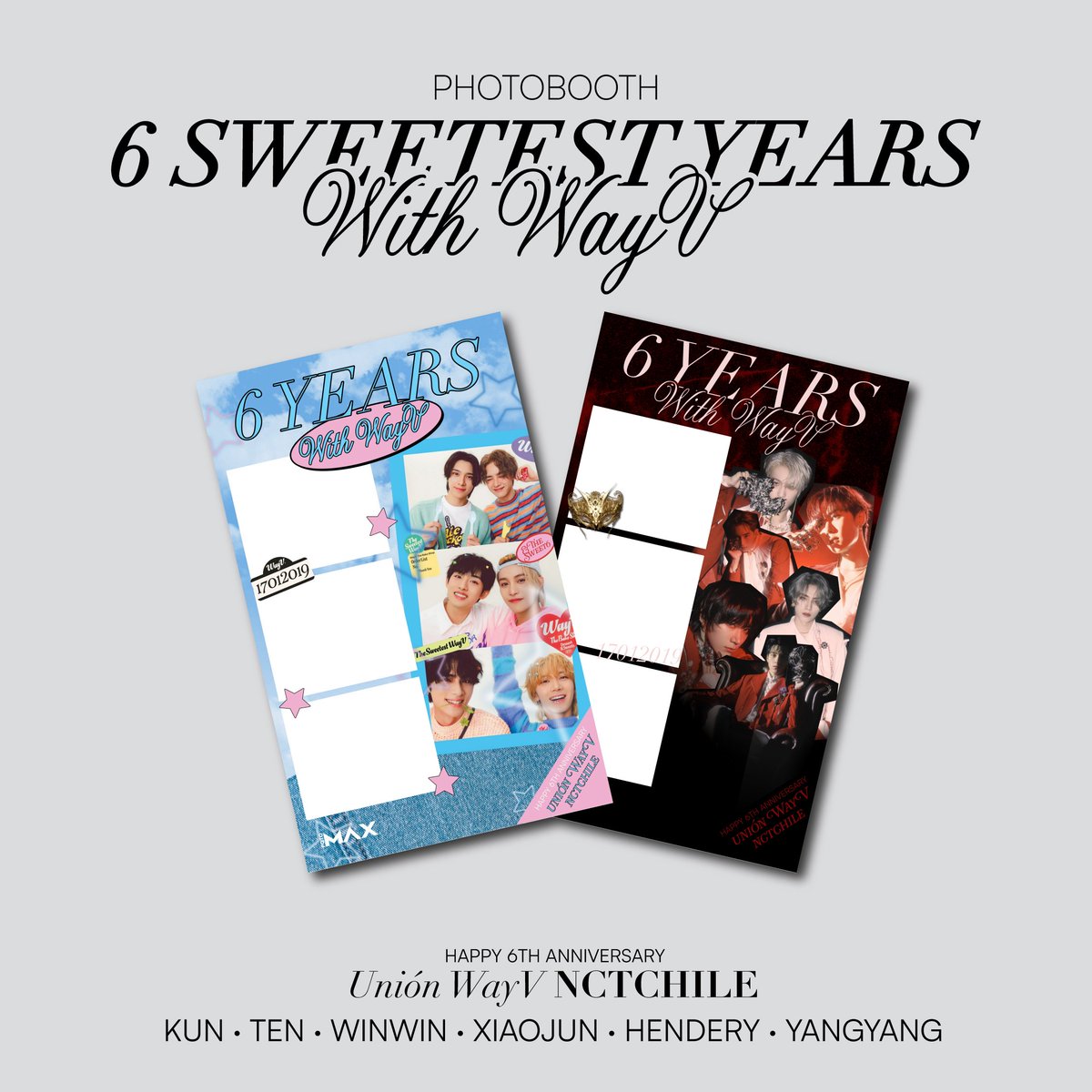 YangNCTChile's tweet photo. 6 SWEETEST YEARS WITH WAYV

¡Atención, WayZenNi de Chile! Es hora de celebrar el 6º aniversario de WayV con estilo y recuerdos inolvidables.

🗓️Solo por tiempo limitado desde el 17 al 31 de Enero.

[Diseño por alstroemeriastudio] https://t.co/z2nsqPwXrK