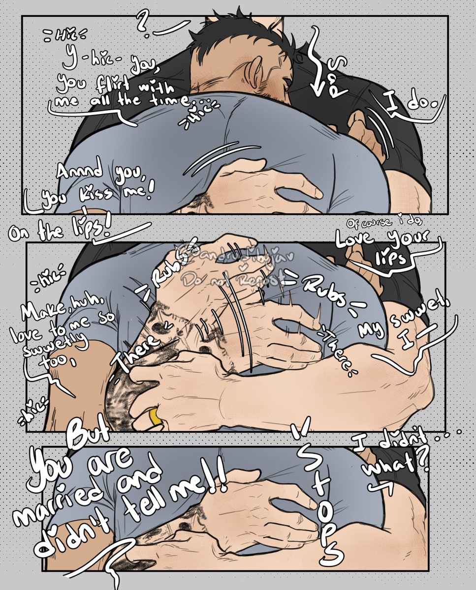 andrudibuja's tweet photo. Husband forgot he married me - Drunk Soap.
.
I didn't render the whole thing for reasons™ but i hope you enjoy this all the same.
.
I'm still learning to draw comics, please be kind ;; <3
.
#JohnSoapMactavish #SimonGhostRiley #Ghostsoap #Ghoap https://t.co/tVnbCbHou6