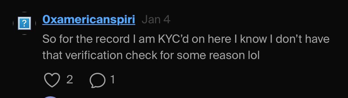 CoreyWell's tweet photo. @baoskee @rosalia can you look into @GoldmenStanley when will it be verified? @0xamericanspiri said he KYC’d but still no gold check?? https://t.co/QQom7oVqAg