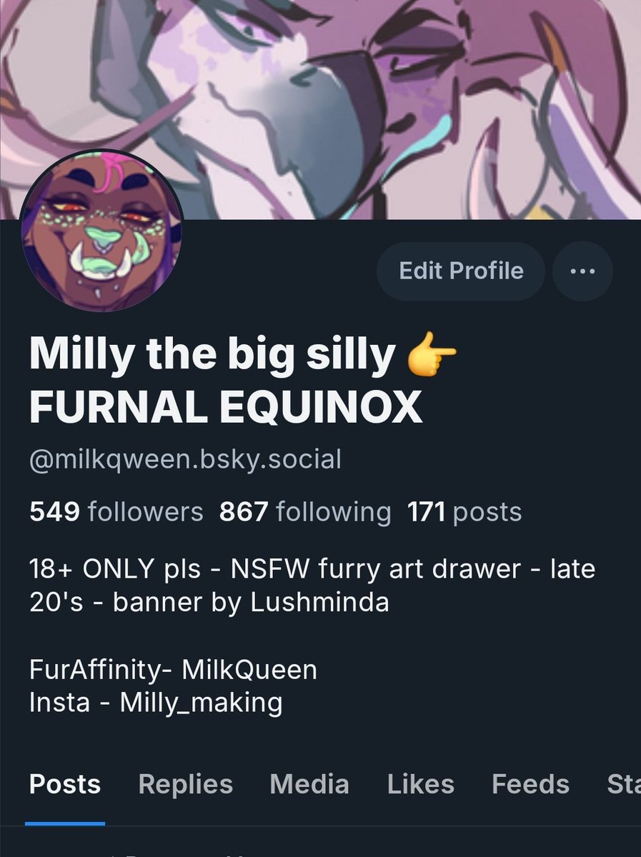 btw I am on the better furry art website, follow me so I can finally uninstall Twitter from my phone
