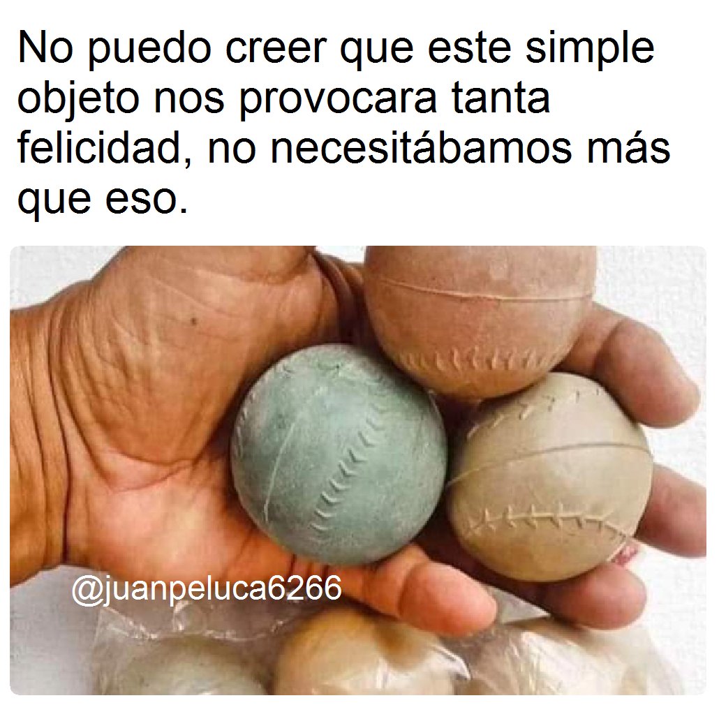 juanpeluca6266's tweet photo. Con una de estas, jugábamos las mejores partidas de beisbol de calle, junto a nuestros amigos de infancia.   Seguro que recuerdas su textura, su olor y su impresionante rebote. https://t.co/cikr7R4UtI
