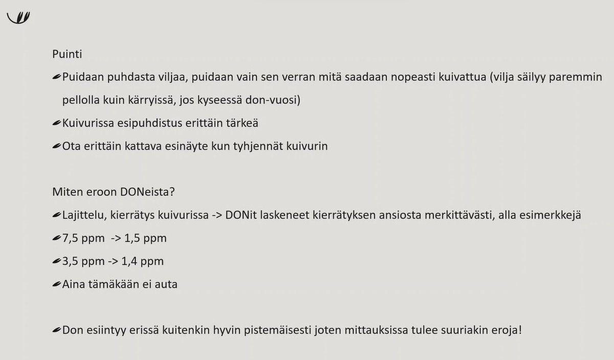 DONit muodostuvat myös viljakärryssä. <a href="/TuplaKari/">Kari Alasaari</a> #tuplaneuvo DON-iltamissa puheenvuoroa pitää Pekka Kultti <a href="/GFFarmerFI/">Pekka Kultti</a> #myllärin <a href="/HelsinginMylly/">Helsingin Mylly</a>