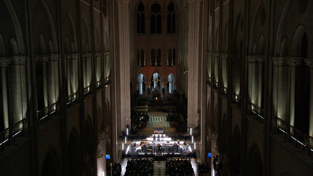 SteveReich's tweet photo. “How small a thought it takes to fill a whole life!” On Jan 7, Reich's meditative, Pérotin-inspired "Proverb" for voices &amp; ensemble was performed at the newly reopened @notredameparis by La Tempête &amp; Simon-Pierre Bestion, marking the cathedral's first opening concert of 2025. https://t.co/IpHvkUk1l0