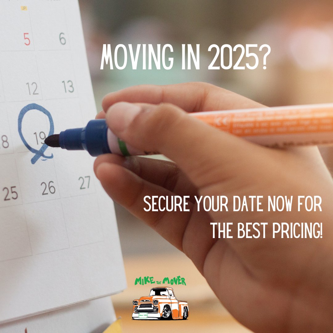 Is a move on your horizon? 🌅📆 January is the perfect time to plan your 2025 moves. Contact Mike the Mover early to secure your preferred dates. Let’s plan your perfect move together! 

#MovingPlans #MikeTheMover