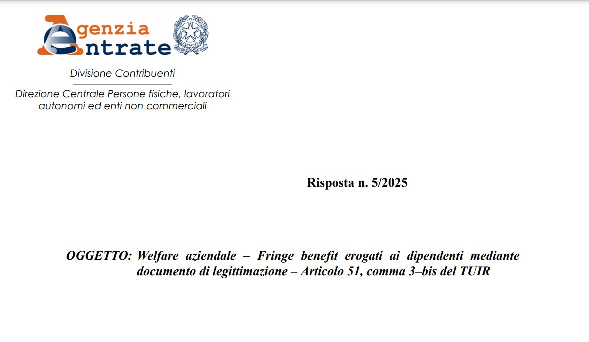 aiwa_welfare's tweet photo. ๐ณ#Fringebenefit tramite #CartadiDebitoโก๏ธl'@Agenzia_Entrate ha pubblicato una risposta ad #Interpello.
Ecco cosa diceโฌ๏ธ
https://t.co/YFs4Edjssu https://t.co/hDH5YmCjKu