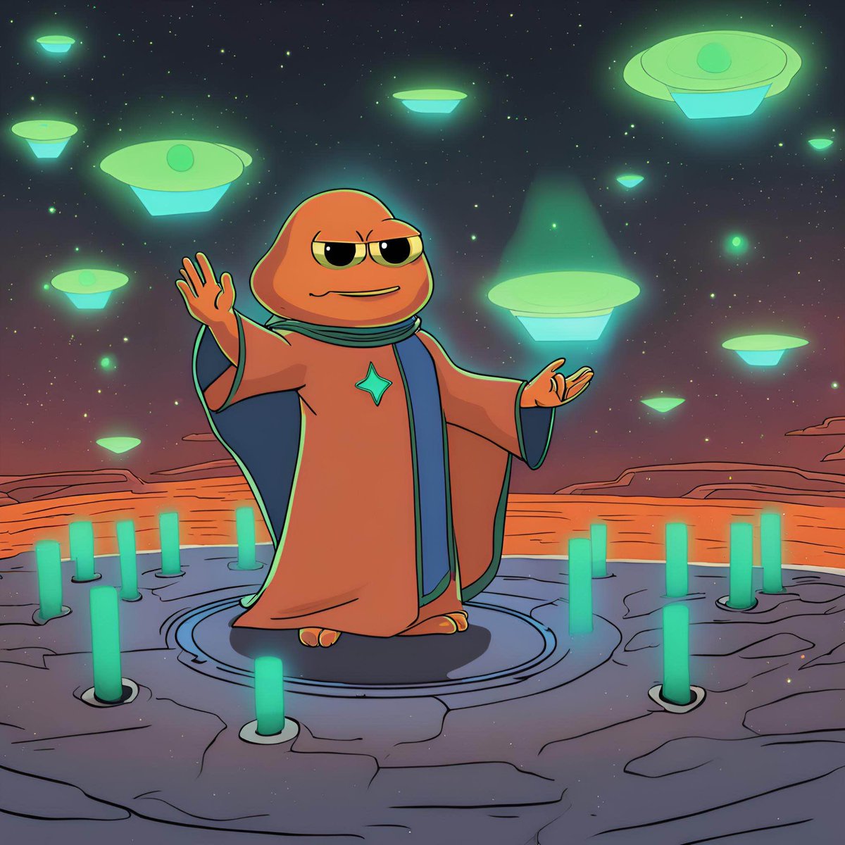 BorkTheMartian's tweet photo. Forget Earth’s charts—on Mars, we grow green candles straight from the soil. https://t.co/WaXkjiLEli
