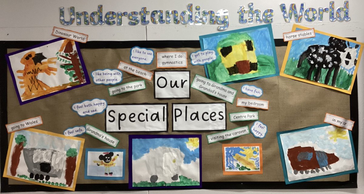 CamblesSchool's tweet photo. Team Pandas have been thinking about what places are special to them and why. #CamblesforthEYFS #CamblesforthRE #CamblesforthArt https://t.co/7zZqmX5Wr6