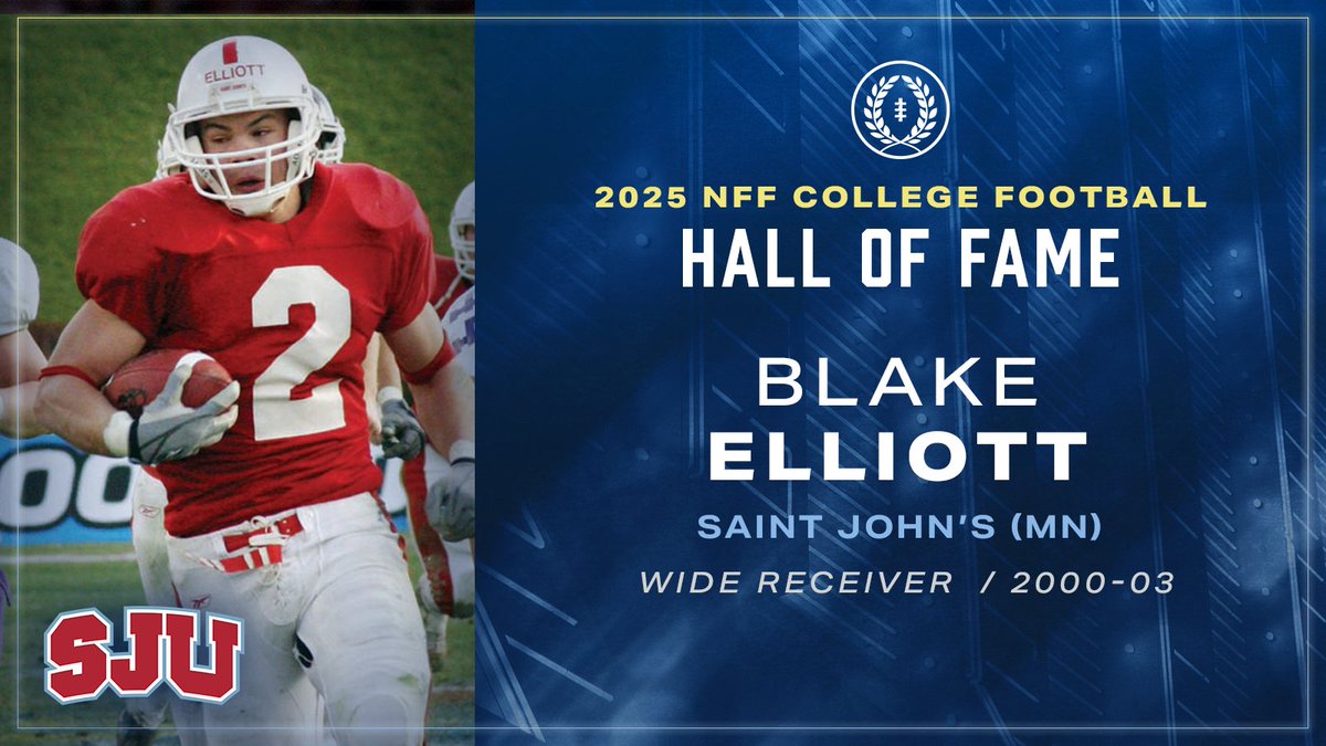 National Football Foundation (@nffnetwork) on Twitter photo Please welcome 2025 NFF College Football Hall of Fame Electee 🤝Blake Elliott
<a href="/SJUFootball/">Johnnie Football</a> | #GoJohnnies Please welcome 2025 NFF College Football Hall of Fame Electee 🤝Blake Elliott
<a href="/SJUFootball/">Johnnie Football</a> | #GoJohnnies