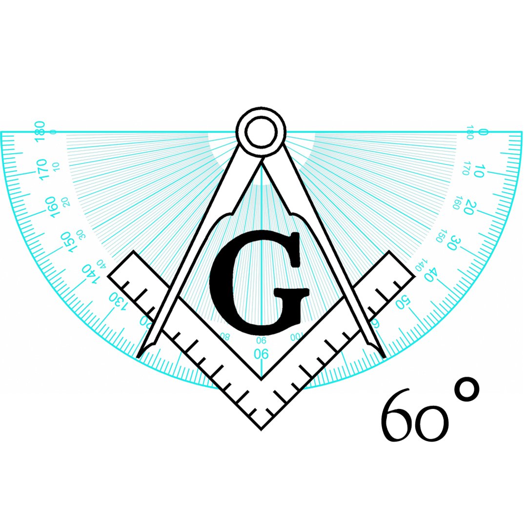 ParanoidAmerica's tweet photo. What degrees is the Masonic compass actually set to?

There are lots of claims about it being 47° which is an assumed reference to the 47th proposition of Euclid (aka the Pythagorean theorem). 

There are different depictions of the compass as 30°, 46°, 48°, 60° and even 88°. https://t.co/fXuKU2nusy