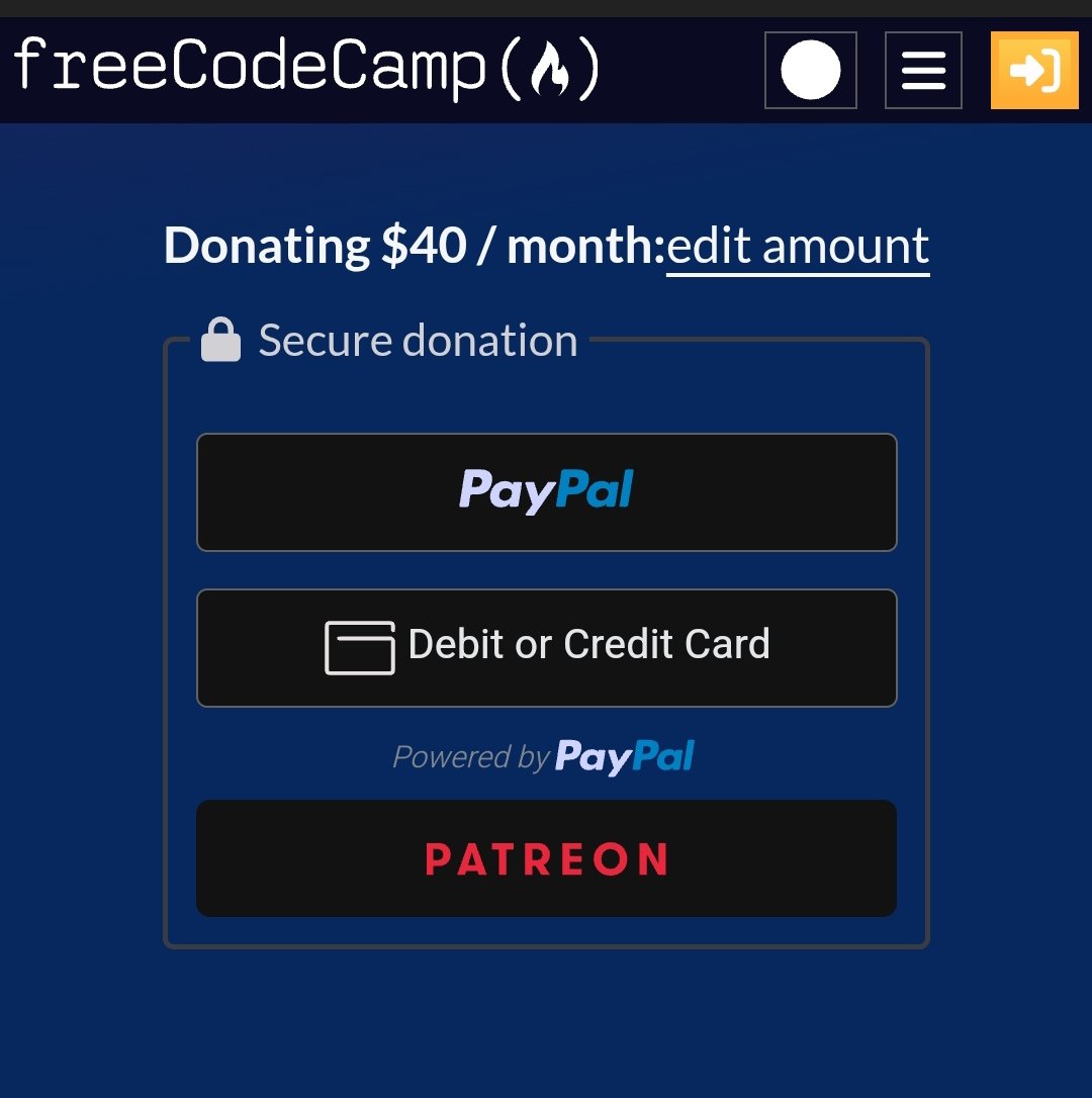 Hello <a href="/freeCodeCamp/">freeCodeCamp.org</a>,

I want to donate to this great charity. But you have blocked me.

Honest question. Why have you not enabled crypto in 2025?
