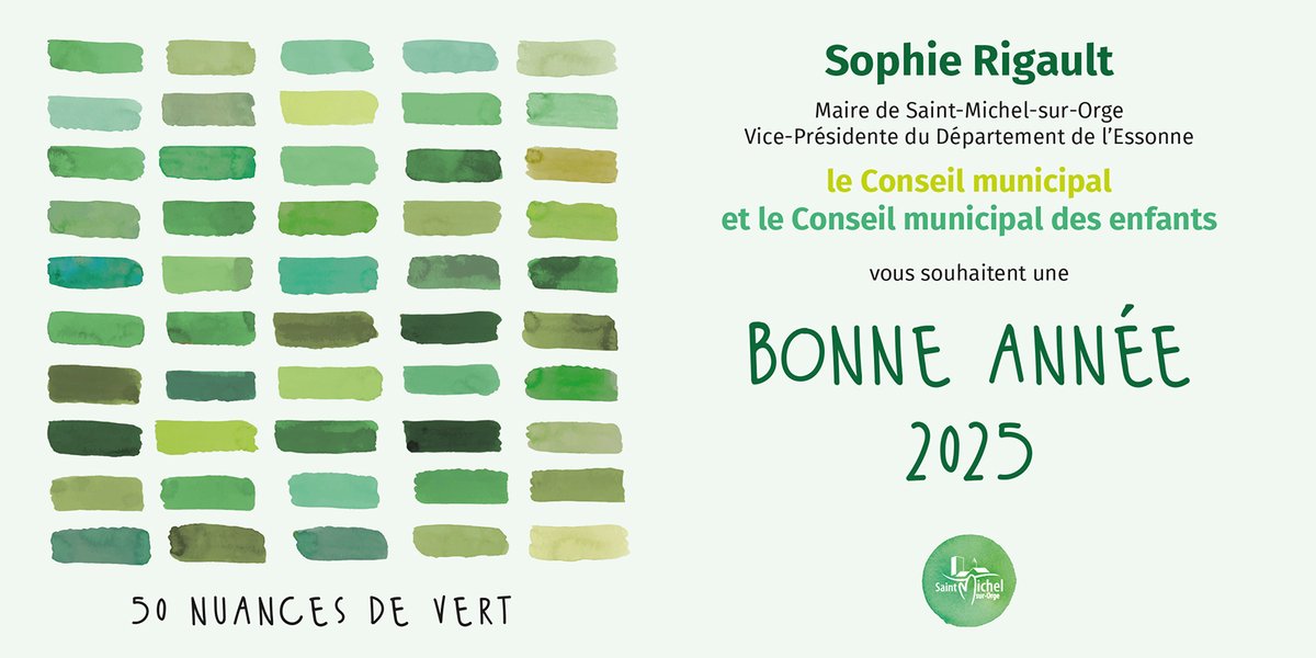 villesmso91's tweet photo. [RAPPEL VŒUX 2025] La cérémonie des #voeux2025, ouverte à tous, a lieu samedi 18 janvier à 14h30 au Centre Culturel Baschet #saintmichelsurorge. Comme l'année qui débute, elle sera placée sous le signe du #PlanVert et du #développementdurable : https://t.co/iz9qZsOMYw https://t.co/1zoe1Vh8WW