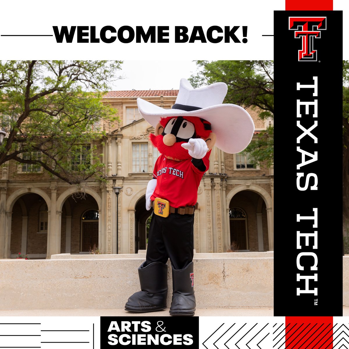 TTUArtsSciences's tweet photo. The spring semester has begun! Let Raider Red give you some first day motivation 🔴🤠. Stay warm on your way to class!🔥
#WreckEm #RaiderRed #SpringSemester #StayWarm https://t.co/lMOUf9mcnB