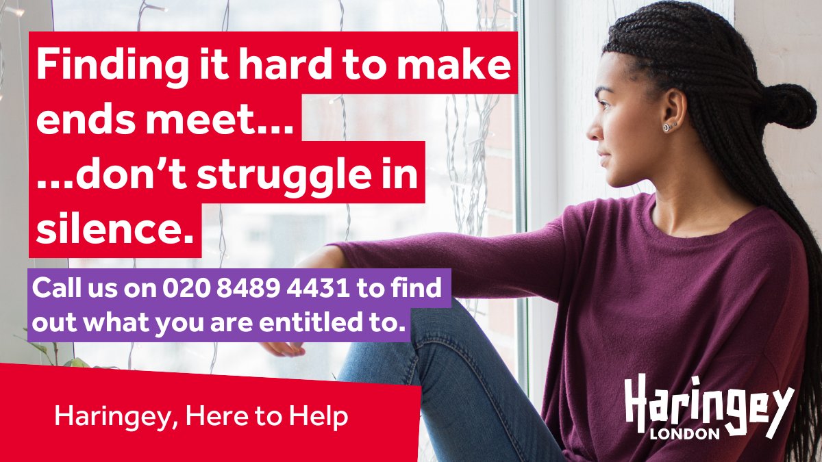 Are you be missing out on benefits or grants you’re eligible for?

Our Financial Support team can help you find and apply for any financial support you may need.

Learn more &amp; get in touch at bit.ly/4679Jeq or 020 8489 4431

#HaringeyHereToHelp