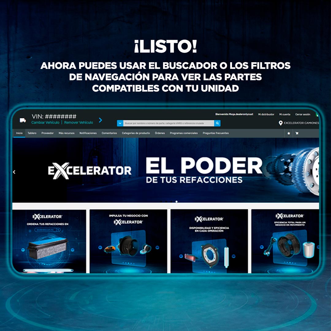 FreightlinerMex's tweet image. Porque con #Excelerator consigo las #Refacciones que mi flota necesita para mantenerse en movimiento.

💻 excelerator.com.mx