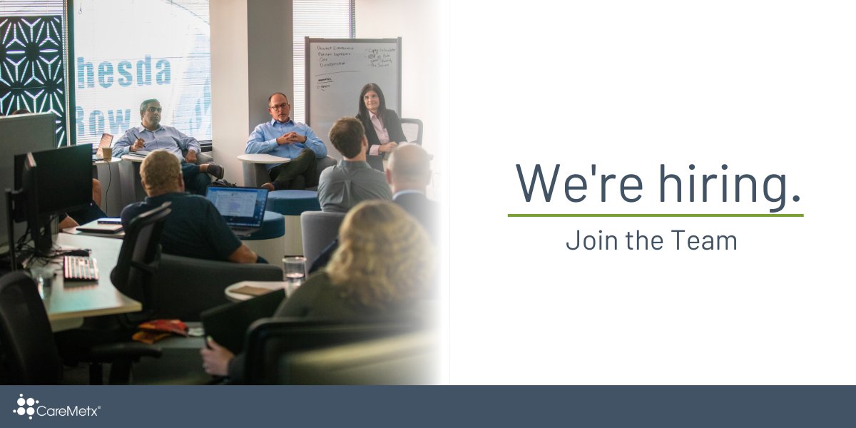 *We’re hiring!* CareMetx is innovating at the forefront of #patientservices and transforming the patient journey. We are searching for remarkable individuals to take on this challenge! If that’s you, learn more about our job openings: hubs.la/Q032b_f30