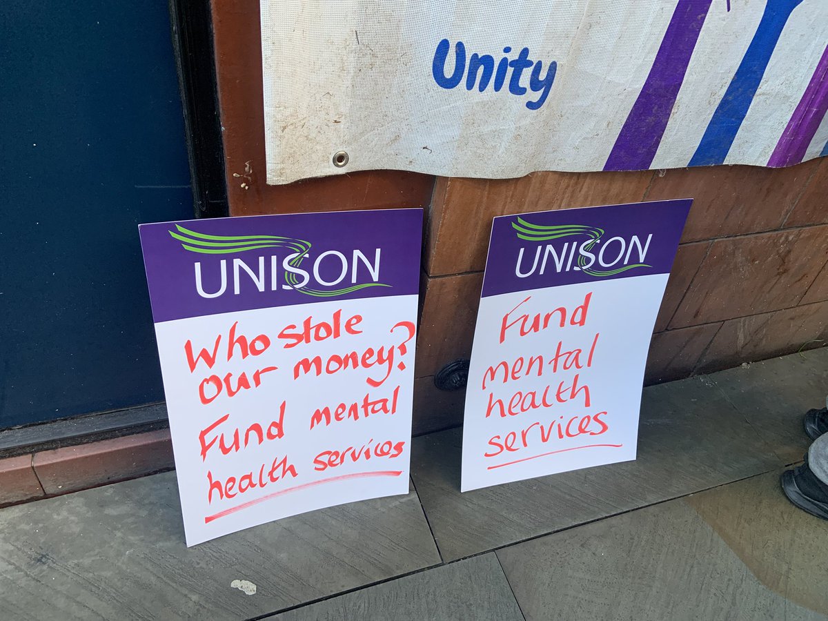 Well supported rally in Manchester by striking GMMH Early Intervention Team who are back out on strike today and tomorrow. The message is clear ‘Safe staffing saves lives’. <a href="/NorthWestUNISON/">UNISON North West</a> <a href="/unisontheunion/">UNISON - UK's largest union</a> <a href="/strike_map/">Strike Map</a>
