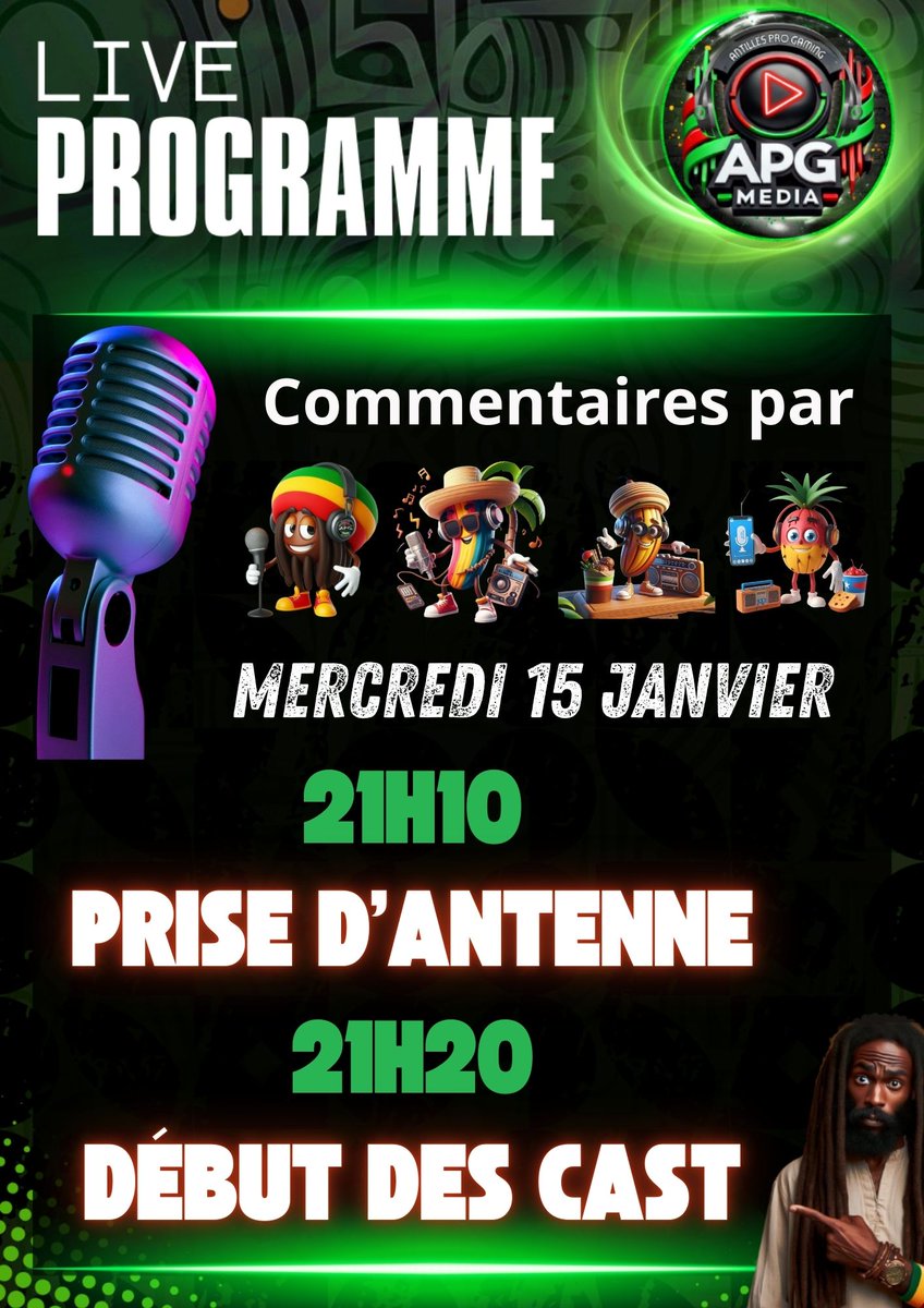 Salut à tous rdv ce soir avec <a href="/oumsmadinina/">Oumar Soumare</a> <a href="/laionenft/">Laïonevins</a> <a href="/CamposPaul3/">⚜️IVS SKY⚜️🇫🇷</a> et vessty au commentaires d'une soirée riche en couleur ligue 1 et ligue 2. 
Au programme 3 multiplex et 2 matchs .
Rdv 21h10 sur le twitch de APG MEDIA