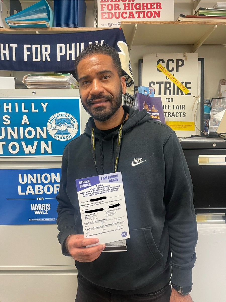 FSFCCP's tweet photo. Strike pledges are rolling in because @CCPedu faculty and staff can’t afford to not make the gains they and our students need to thrive.
#workingconditionsarelearningconditions #bargainingforthecommongood #phillyscollege #pavethepath #raisefromwithin #1u https://t.co/L1dvB7TLuF