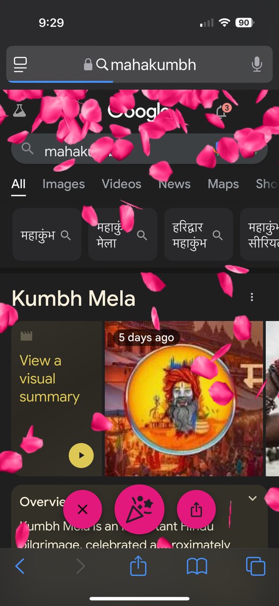 audumber_chavan's tweet photo. Go to Google search…

Type “Mahakumbh” and search for it.
After that, take a screenshot of the results…

Try it and see…such an innovative campaign on google 
#MahaKumbh2025 #MahaKumbh https://t.co/FtQIEOiIlg
