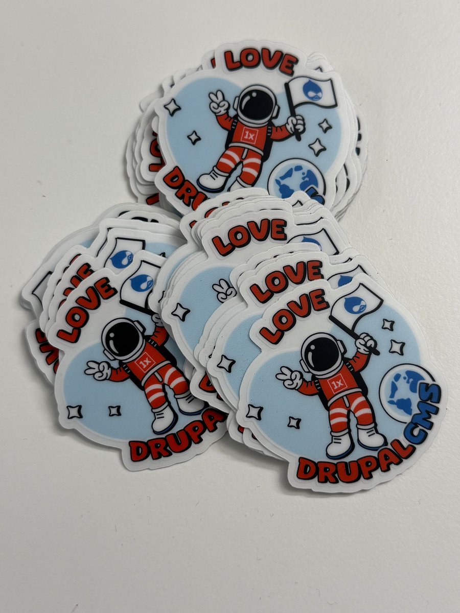 1xINTERNET's tweet image. Special edition #DrupalCMS stickers and pins ❤️
