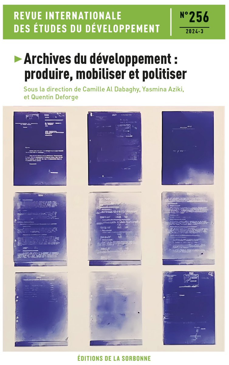 [VIENT DE PARAÎTRE]
Le n° 256 de la RIED est arrivé ! Des balises méthodologiques à qui souhaite mobiliser les archives du développement dans une perspective à la croisée de l’histoire connectée et de la sociologie historique globale.
À retrouver en librairie et sur notre site !