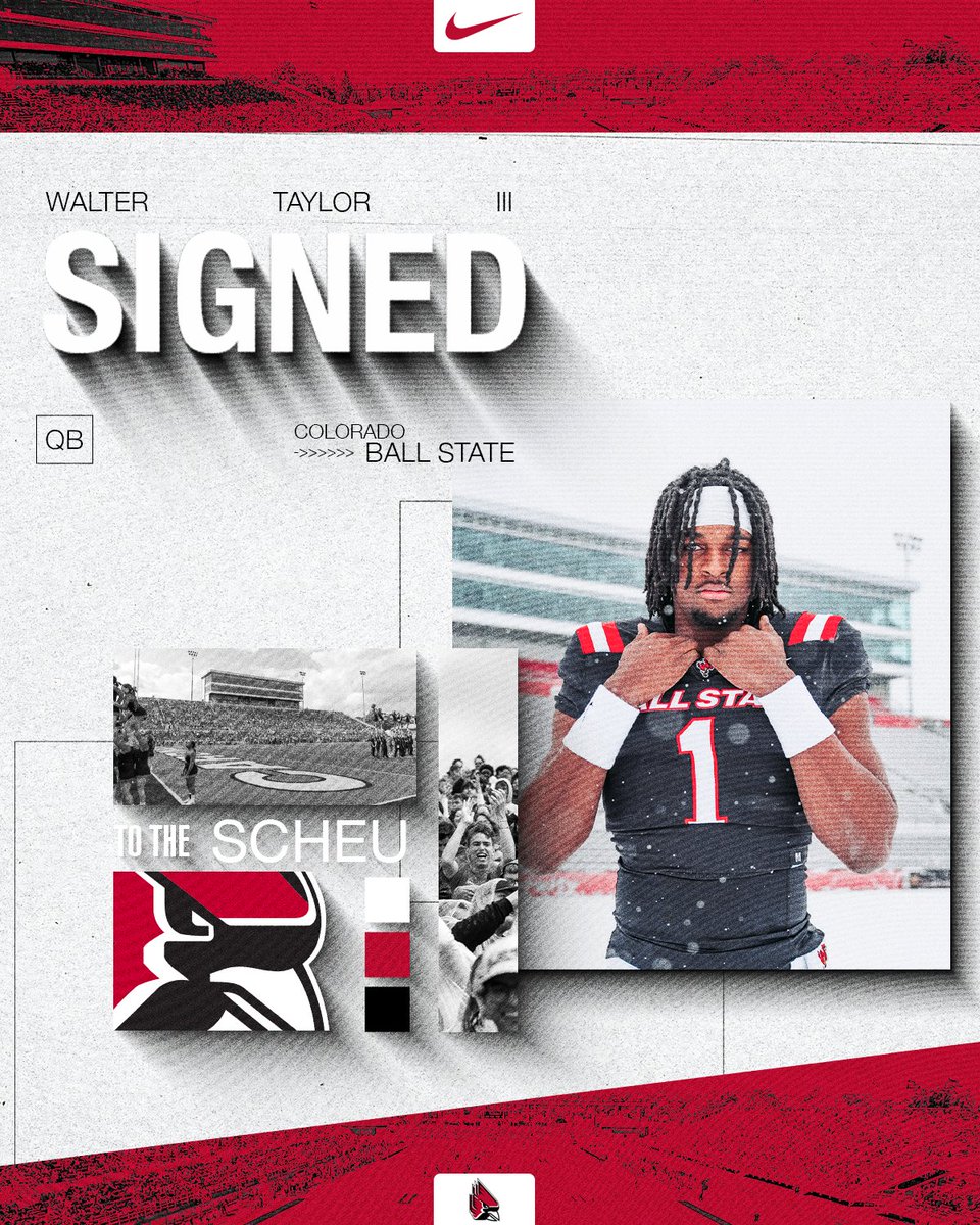 Ball State Football (@ballstatefb) on Twitter photo COACH U’S FIRST CLASS! Signed and enrolled at Ball State. Welcome, <a href="/WalterTaylorQB/">Walter Taylor</a>! Go Cardinals!
📰: tinyurl.com/mr2xxu84 COACH U’S FIRST CLASS! Signed and enrolled at Ball State. Welcome, <a href="/WalterTaylorQB/">Walter Taylor</a>! Go Cardinals!
📰: tinyurl.com/mr2xxu84