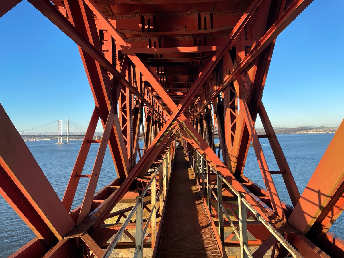 RailwayHeritage's tweet image. You don&apos;t get railway heritage bigger or more important than the Grade A listed Forth Rail Bridge so it was a great experience to go out to the Jubilee Tower of the bridge this afternoon with @NetworkRailSCOT and @balfourbeatty  - awe-inspiring and slightly scary.