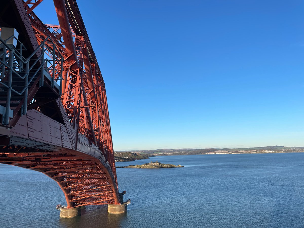 RailwayHeritage's tweet image. You don&apos;t get railway heritage bigger or more important than the Grade A listed Forth Rail Bridge so it was a great experience to go out to the Jubilee Tower of the bridge this afternoon with @NetworkRailSCOT and @balfourbeatty  - awe-inspiring and slightly scary.