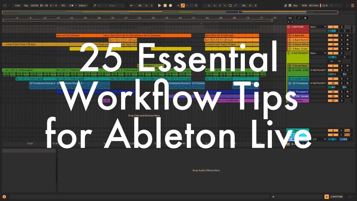 Your ability to flow is improved when you have fewer things to sort through when inspiration strikes. I'll walk you through 25 <a href="/Ableton/">Ableton</a> Live features in this video tutorial that will help you improve workflow.
sonicbloom.net/25-essential-w…
#AbletonLive