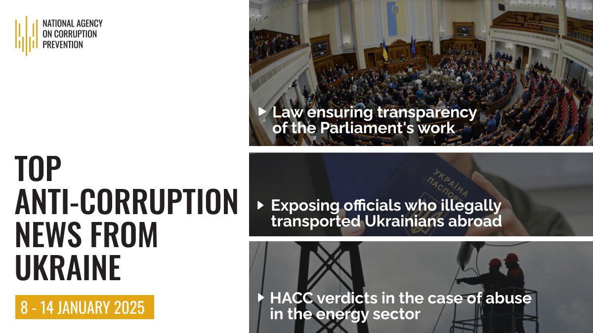 NAZK_gov's tweet photo. ⚡️The top anti-corruption news of the last week from Ukraine  – in our new digest: https://t.co/mJcfBJJHu4 https://t.co/vKE8y9mjED