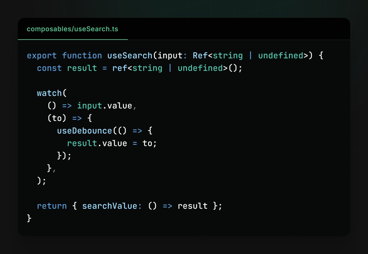 jai_mehdi's tweet photo. Implemented debouncing in a Nuxt/Vue project for real-time GraphQL search filtering using custom composables. Reduced server calls while keeping the experience smooth and responsive!

#NuxtJS #VueJS #GraphQL #WebDev #Debouncing #CodingTips https://t.co/EGukV0vbO4