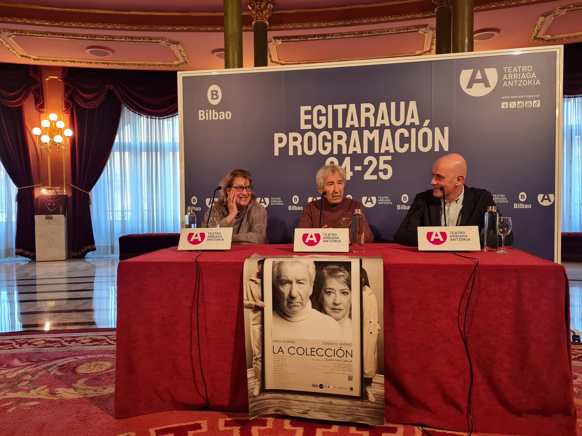 Teatro_Arriaga's tweet photo. ¡Qué inmensa alegría nos da recibir a José Sacristán y Ana Marzoa en el Arriaga!
Estas dos grandes figuras de la escena presentan en este momento LA COLECCIÓN, la obra que ofrecemos desde mañana hasta el domingo 👏🏼👏🏼👏🏼
#Bilbao #TeatroArriaga https://t.co/sJH5KjsMzJ