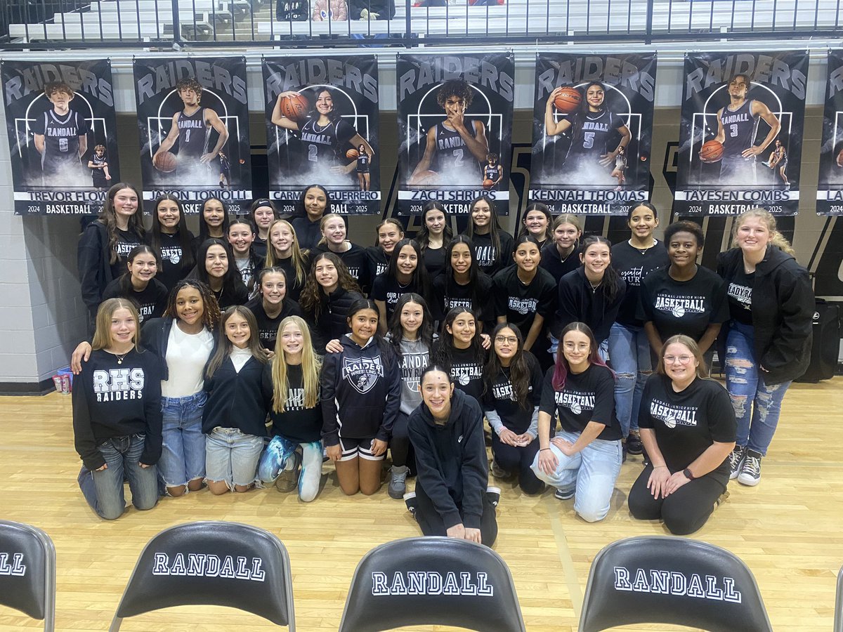 RHS basketball Junior High night is always fun for our future Raiders!