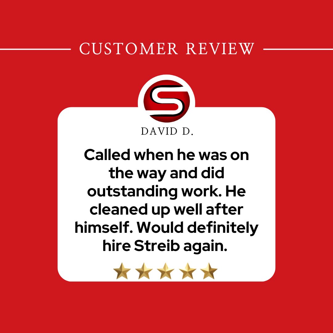 Thank you, David, for the amazing review!  We love hearing from our customers and are always here to help. 

Contact Streib today for all your service needs—we’d love to assist!
314.487.7474
 
#CustomerSatisfaction #StreibTribe #ExcellenceInService
