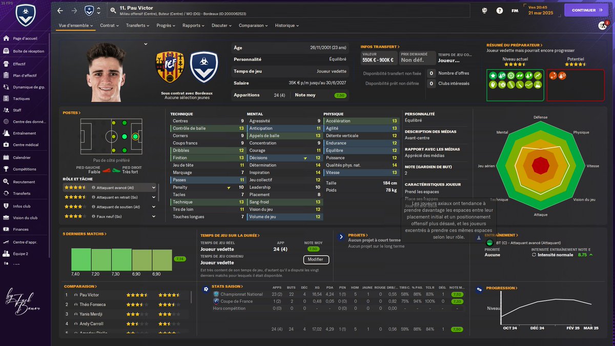 NbK_Clem's tweet photo. Je suis attentivement ta carrière avec Bordeaux sur YT et j'ai lancé aussi ma carrière saison 2 tout va bien ! Merci pour cette idée ! @KaarajJV https://t.co/2xhDj2ksJ0