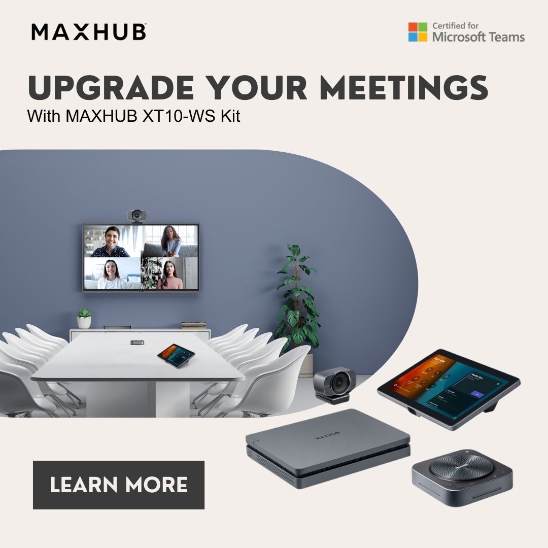 Boost Productivity with MAXHUB XT10-VB Kit: Intel 12th Gen 10-Core processor, Teams Rooms console, and high-performance S07 videobar. Enjoy intuitive, motion-sensor controls for seamless collaboration. Explore 👉 bit.ly/49sasHW #Productivity #Collaboration #Innovation