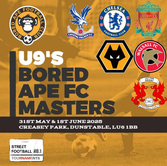 BoredApe_FC's tweet photo. 🏆Bored Ape FC Masters 2025🏆

We have just dropped a form for suggestions from our DAO members for our 2025 event in our discord!!

Check it out👇

#bafcmasters #BAFC #GOAT #XRP #XRPL #XRPNFT #NftGiveaway #APE #DAO #metaverse #xrpgiveaway https://t.co/W9cEGLKxIj