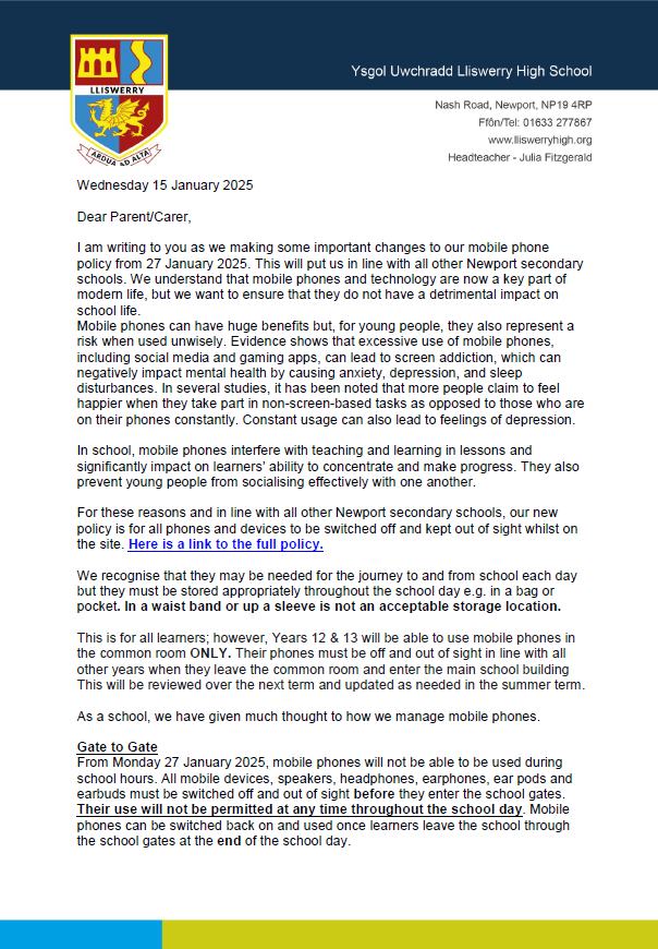 Lliswerry High tweet media