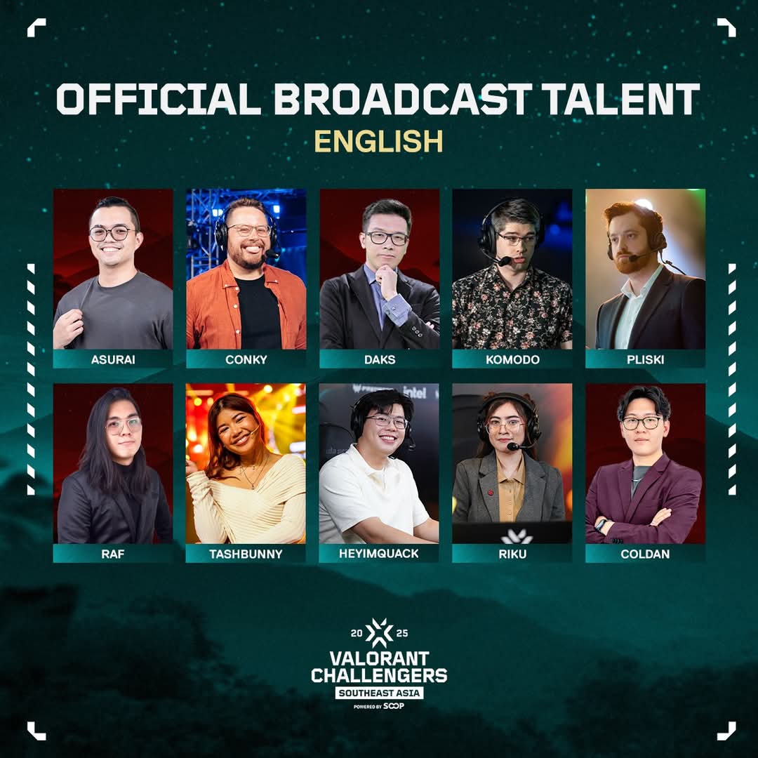 Extremely proud to announce my casting debut for VCT SEA☺️

I'm surrounded by an incredible lineup of talent i constantly look up to, I'm honoured to share the stage. I sincerely treasure this opportunity.

As always, I will give it my very best. LFG🔥
#VCTSEA
