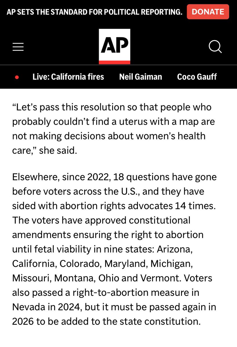 ProRoeBias's tweet photo. New post for the week of January 8-15. See previous threads below.

Amazingly, there were no new stories this whole week among the major outlets I scan until today. This piece centers around abortion, using pro-Roe rhetoric and only using a religiously toned #prolife quote. https://t.co/eMZt9woKZy