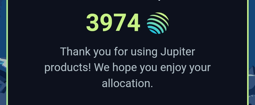 Free gift from <a href="/JupiterExchange/">Jupiter</a>  team

Thanks!!