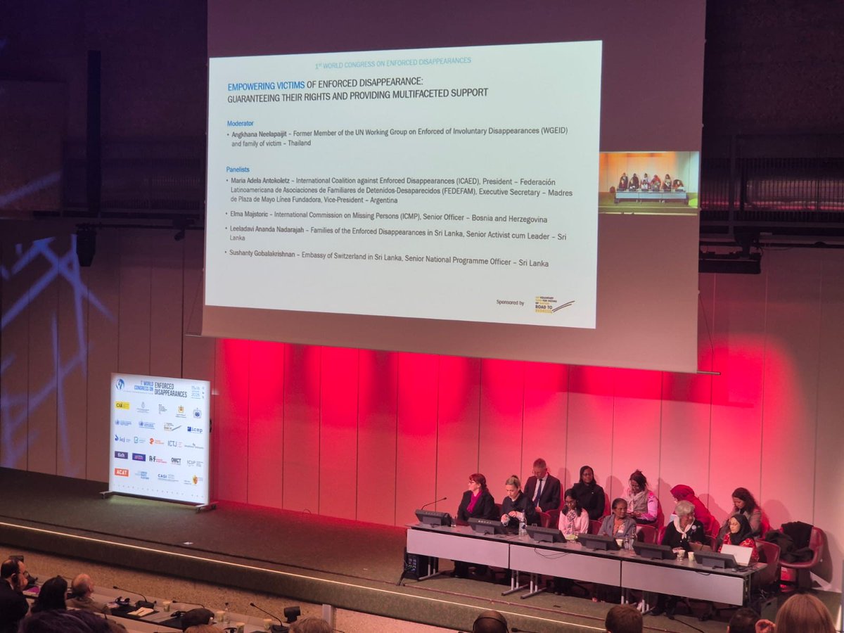📢 Tune in now to watch #ICMP's participation in the @EDworldcongress session: "Empowering Victims of #EnforcedDisappearance: Guaranteeing Their Rights and Providing Multifaceted Support." 
💻 Join live on Zoom: us06web.zoom.us/j/86401024056