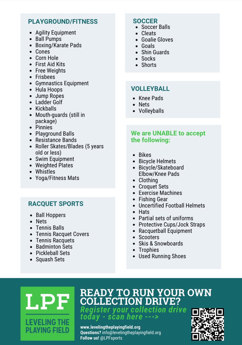 JagNationGV's tweet photo. Join us in making a difference by donating your gently used sports equipment. We’ll be hosting TWO community-wide drives:
📅 Saturday, April 12th
📅 Thursday, April 17th
Stay tuned for more details, and start gathering your donations now! https://t.co/voFc1mQDwz
