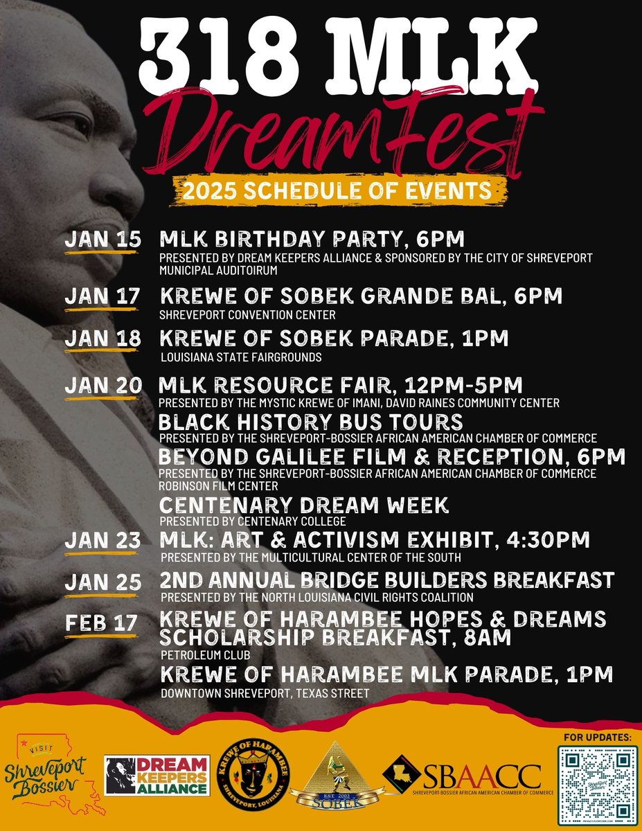 #318MLKDreamFest is a series of events to celebrate the life and legacy of Dr. Martin Luther King Jr. The events kick off today with a #MLK Birthday Party at the #Shreveport Municipal Auditorium.