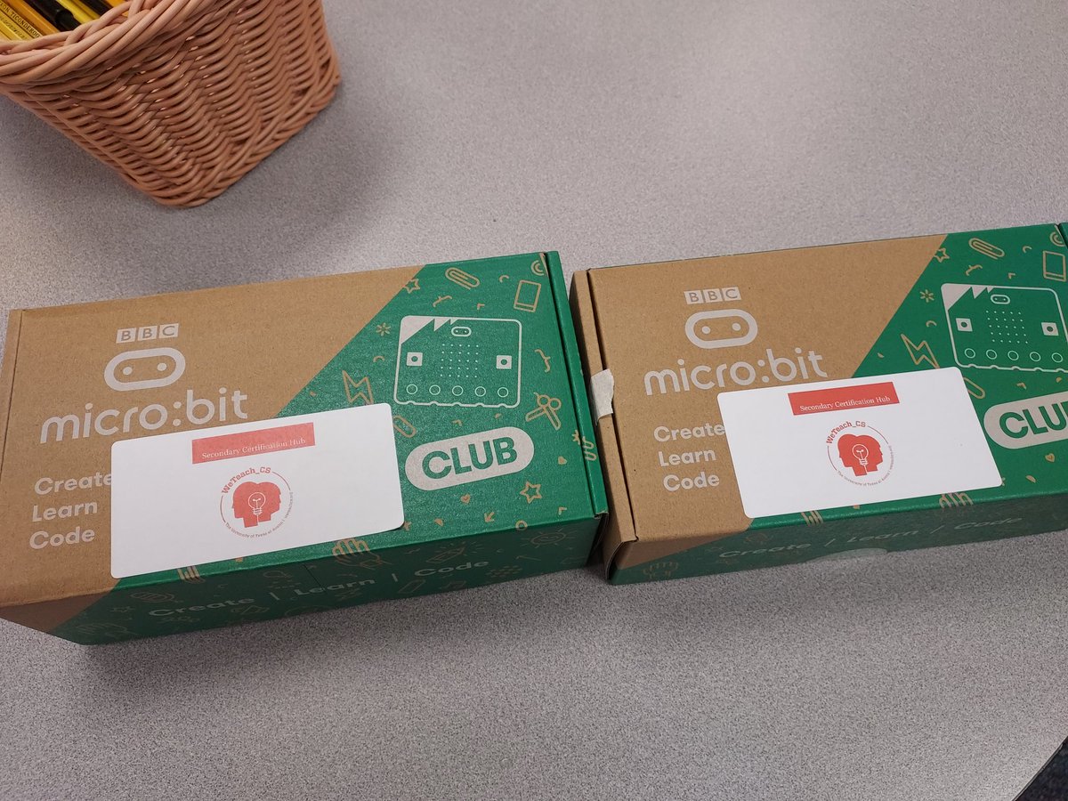 OlleLibrary's tweet photo. Mr. Almeida and I completed the Launch K-5 Computer Science Training, and each received 10 Micro:bits.  Now, the @OlleLibrary has 20 more Micro:bits.  We are so excited to use them.  #STEMLibrary @Alief_Libraries @OlleMightyOwls https://t.co/kG3lTZKLH8