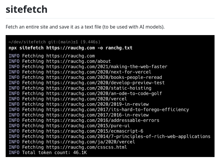 tom_doerr's tweet image. Fetch entire site to text file
