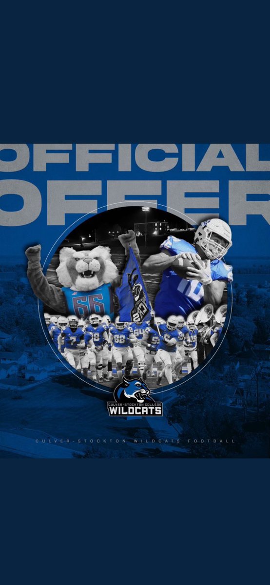 Blessed to receive an offer from Culver-Stockton!!! <a href="/Coach_Frink/">Nick Frink</a> <a href="/CSCwildcatsFB/">Culver Football</a> <a href="/CoachBradClark/">Brad Clark</a> <a href="/CoachBradClark/">Brad Clark</a> <a href="/Coach_RustyHall/">Rusty Hall</a> <a href="/EJCOACHT/">EJ Tillinger</a>
