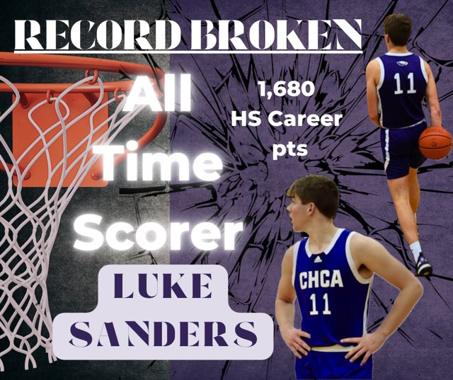 Thank you to Coach Andrews, my awesome Teammates and CHCA!!!